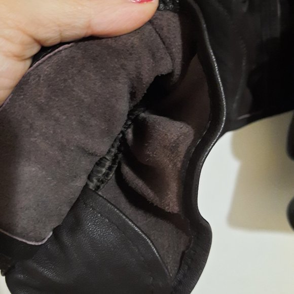 United face ruffled leather jacket - Picture 11 of 12